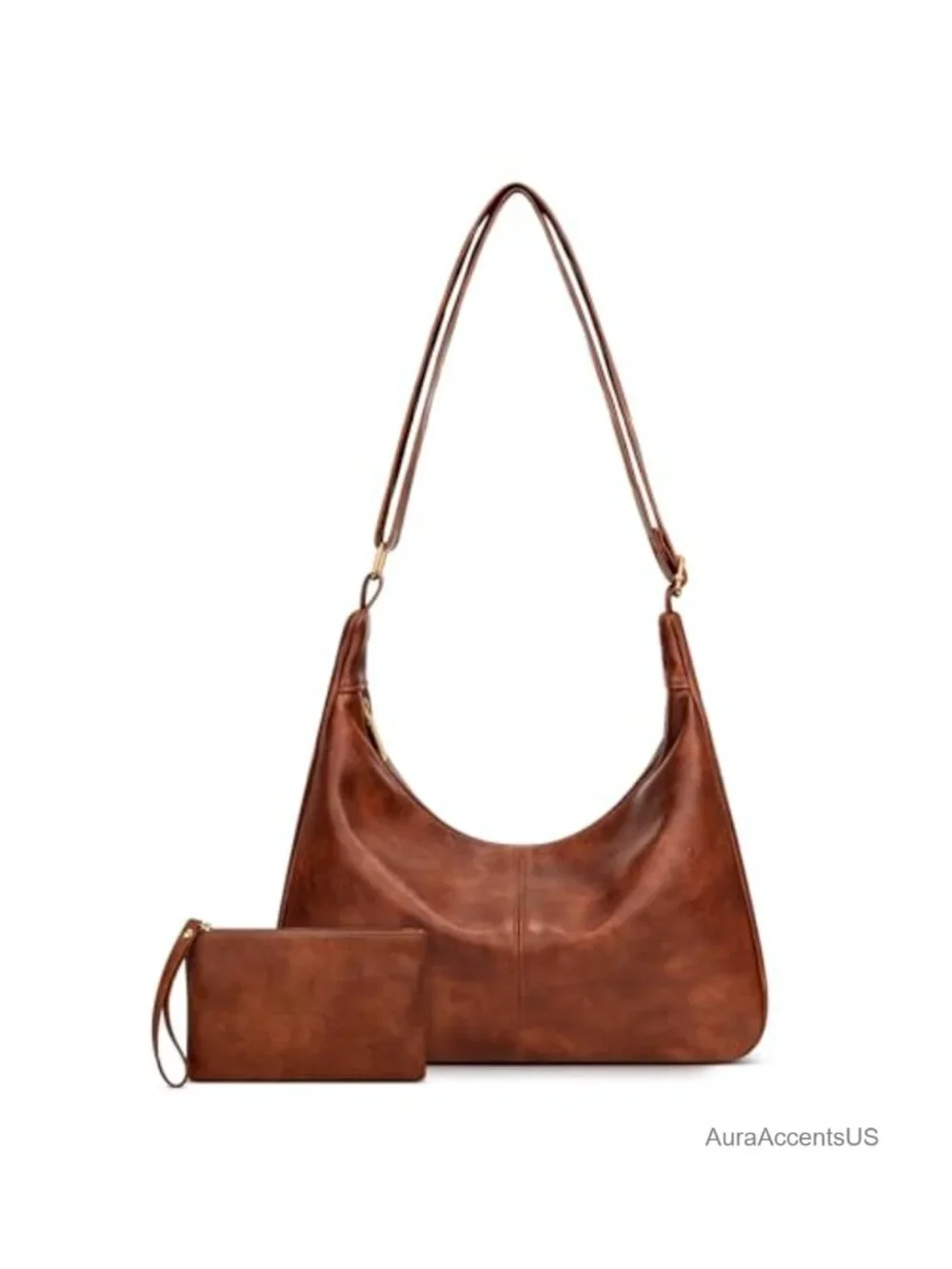 Slouchy Hobo Bag Soft Vegan Leather Shoulder Purse Everyday